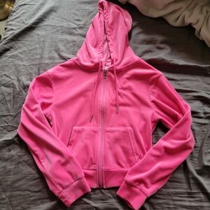 2000s y2k mcbling velour cropped jacket